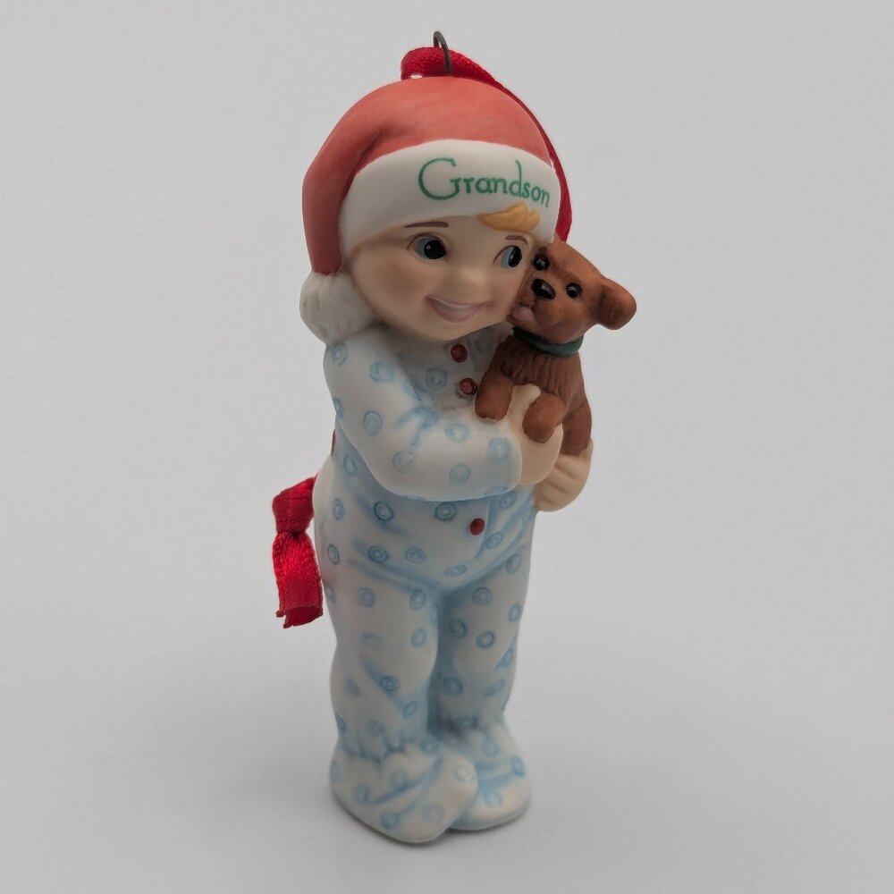 Hallmark Keepsake Grandson 2000, Fine Porcelain Vintage Christmas Ornament